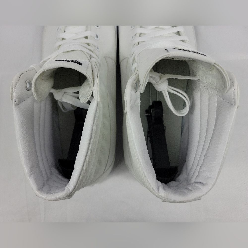 Vans Off The Wall High Top Shoes Mens Size 13 All White Lace Up Sneakers 721356 - Picture 3 of 12